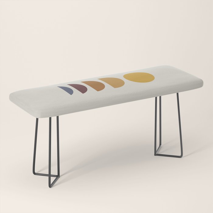 Minimal Sunrise Sunset Shapes Bench Gallery Image 1