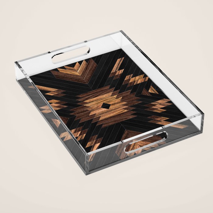 Urban Tribal Pattern No.7 - Aztec - Wood Acrylic Tray Gallery Image 1