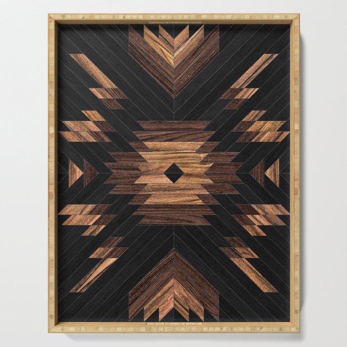 Urban Tribal Pattern No.7 - Aztec - Wood Serving Tray Gallery Image 1
