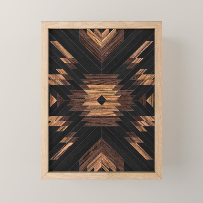 Urban Tribal Pattern No.7 - Aztec - Wood Mini Art Print Gallery Image 1