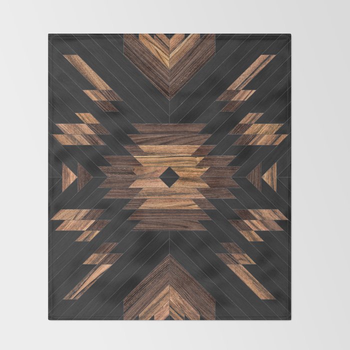 Urban Tribal Pattern No.7 - Aztec - Wood Throw Blanket Gallery Image 2