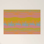 Vintage Western Desert Landscape in Dusty Neon Welcome Mat Gallery Image 1