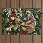 Floral and Birds XXV Outdoor Rug Gallery Image 1