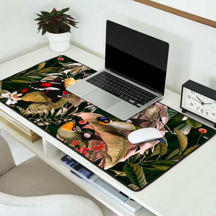 Floral and Birds XXV Desk Mat Gallery Image 2