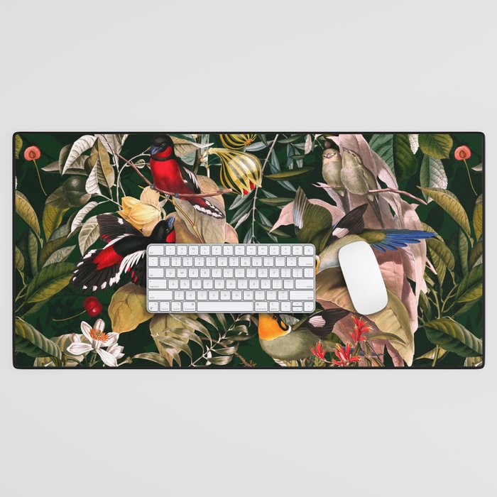 Floral and Birds XXV Desk Mat Gallery Image 1