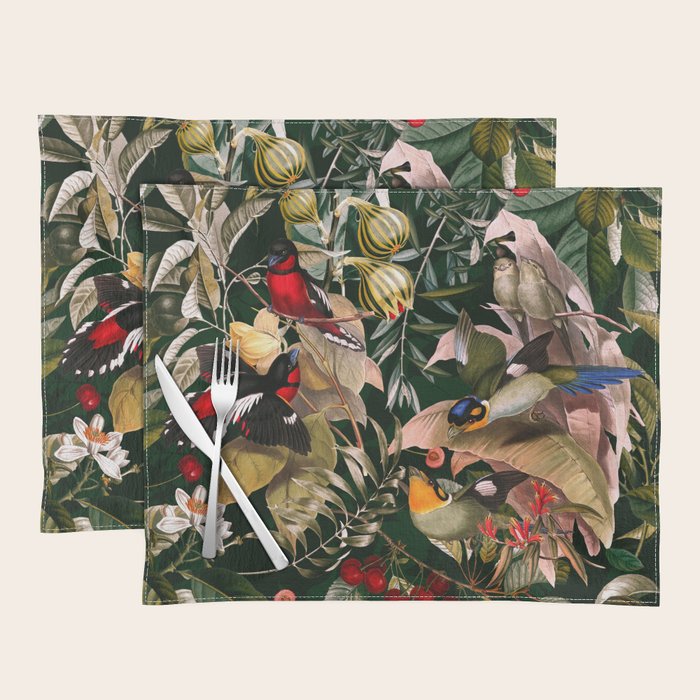 Floral and Birds XXV Placemat Gallery Image 1