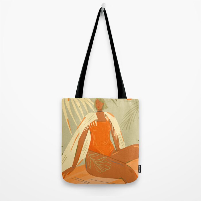 girl in a blanket on the beach Tote Bag Gallery Image 2
