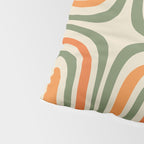 Retro Abstract Boho Confaab Pattern in Mossy Olive Green Orange Beige Pillow Sham Gallery Image 4