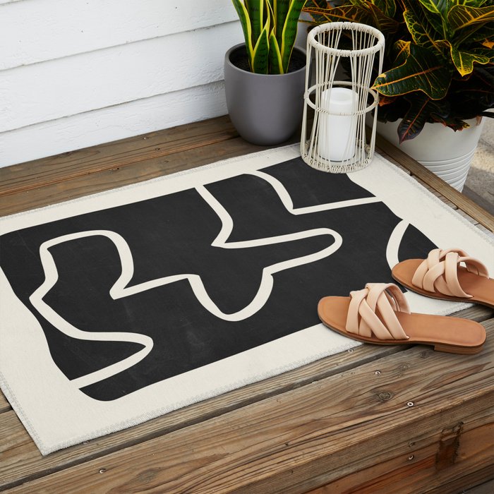abstract minimal 61 Outdoor Rug Gallery Image 2