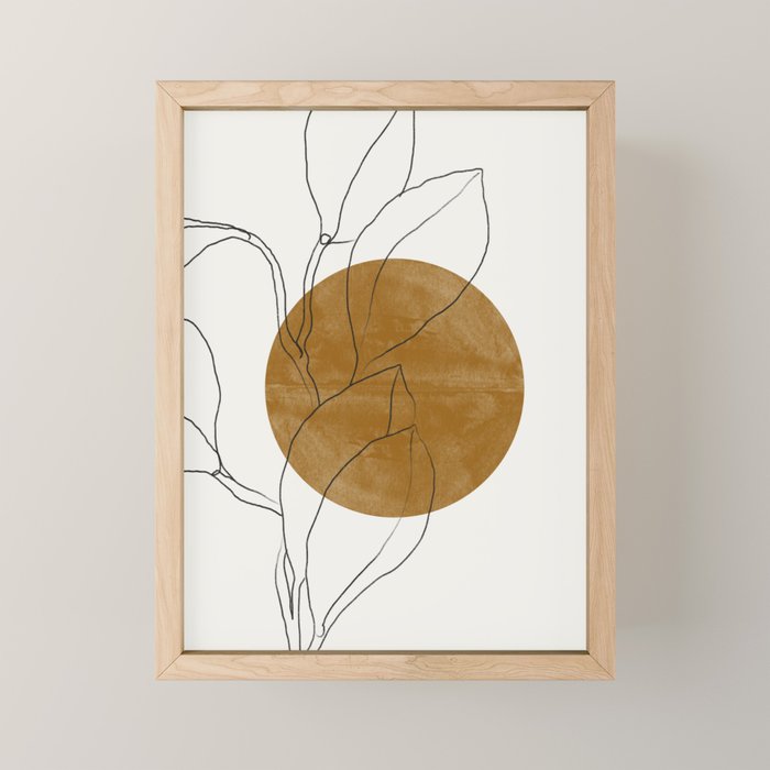 Line Art Home Plant Mini Art Print Gallery Image 1