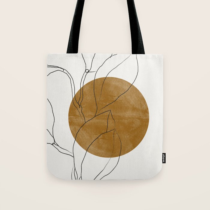 Line Art Home Plant Tote Bag Gallery Image 1