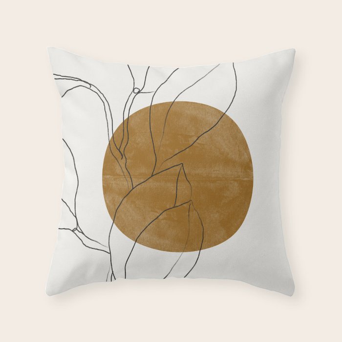 Line Art Home Plant Throw Pillow Gallery Image 6