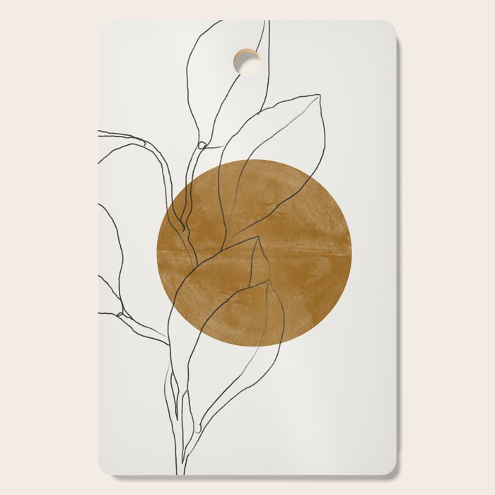 Line Art Home Plant Cutting Board Gallery Image 1