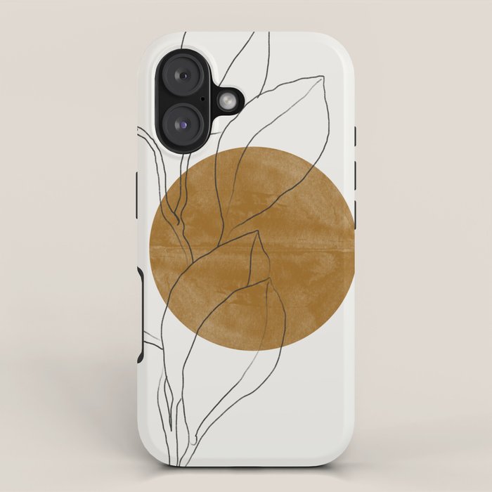 Line Art Home Plant iPhone Case Gallery Image 1
