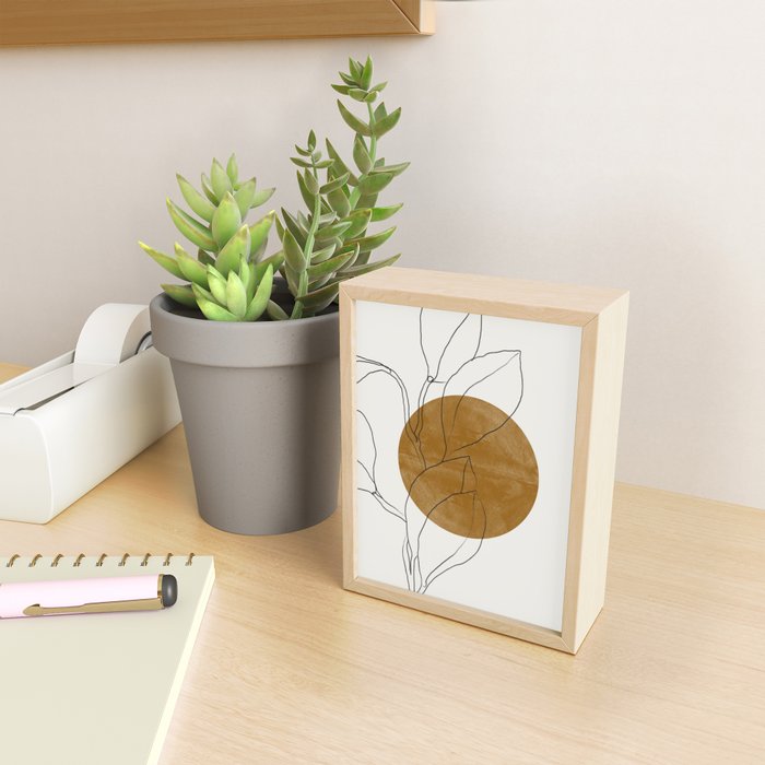 Line Art Home Plant Mini Art Print Gallery Image 2