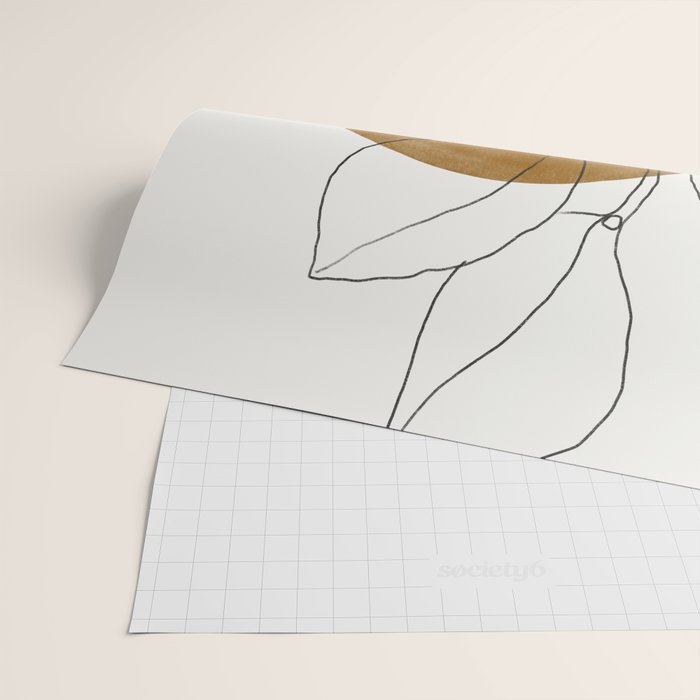 Line Art Home Plant Wrapping Paper Gallery Image 2