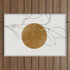 Line Art Home Plant Outdoor Rug Gallery Image 1