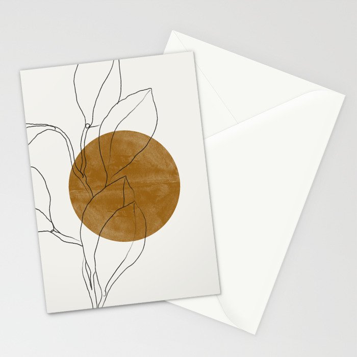 Line Art Home Plant Stationery Card Gallery Image 2