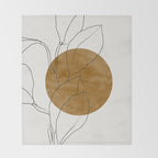Line Art Home Plant Throw Blanket Gallery Image 2