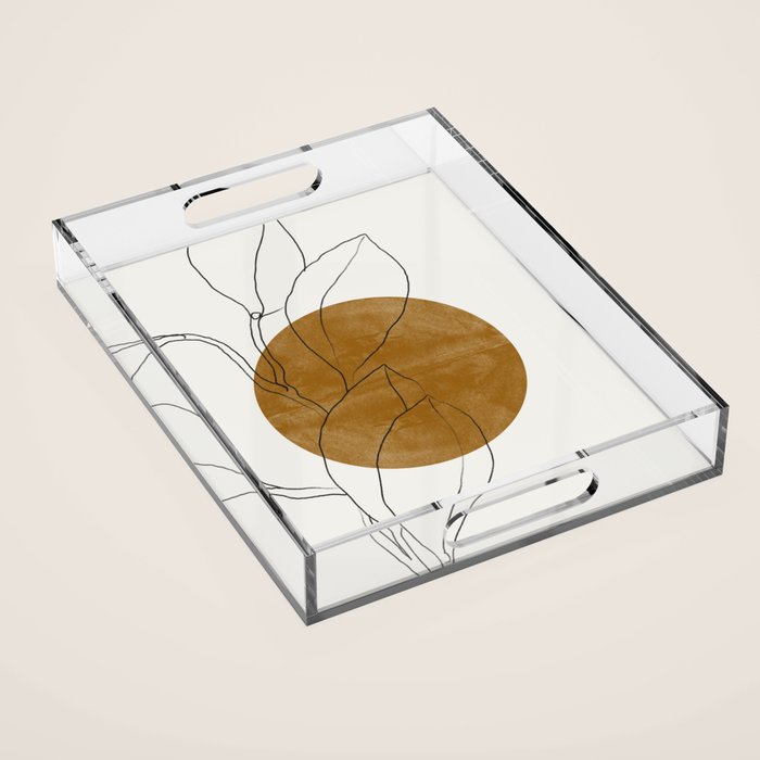 Line Art Home Plant Acrylic Tray Gallery Image 1