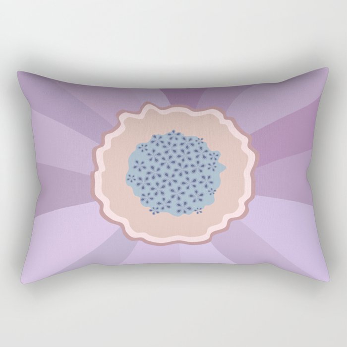 Purple Floral Daisy Rectangular Pillow Gallery Image 1