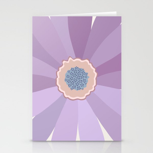 Purple Floral Daisy Stationery Card Gallery Image 1
