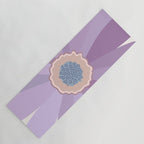 Purple Floral Daisy Yoga Mat Gallery Image 1