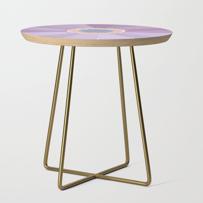 Purple Floral Daisy Side Table Gallery Image 1