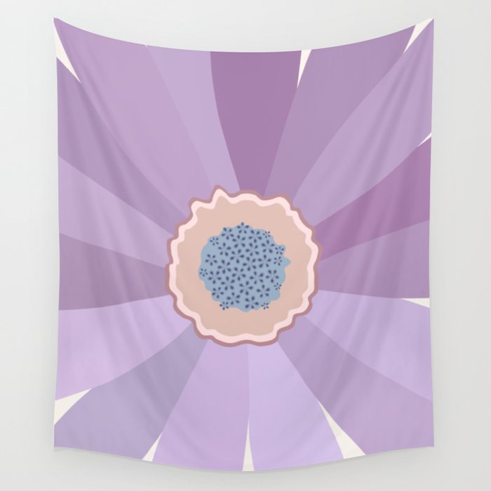 Purple Floral Daisy Wall Tapestry Gallery Image 4