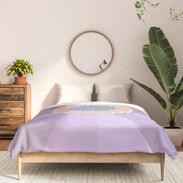 Purple Floral Daisy Comforter Gallery Image 3