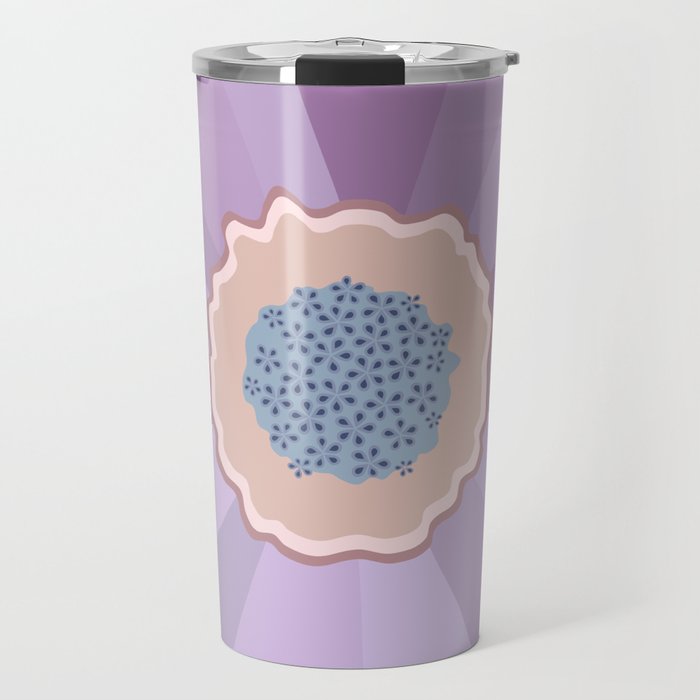 Purple Floral Daisy Travel Mug Gallery Image 1