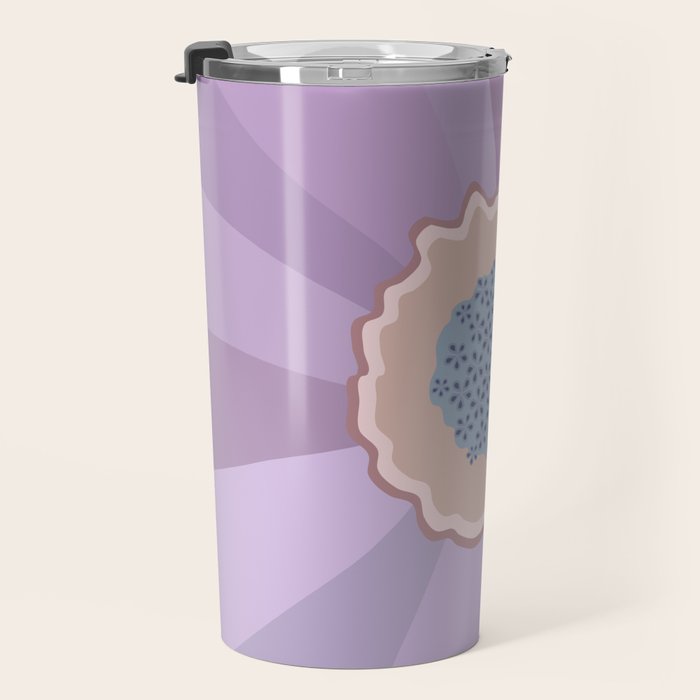 Purple Floral Daisy Travel Mug Gallery Image 3