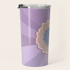 Purple Floral Daisy Travel Mug Gallery Image 3