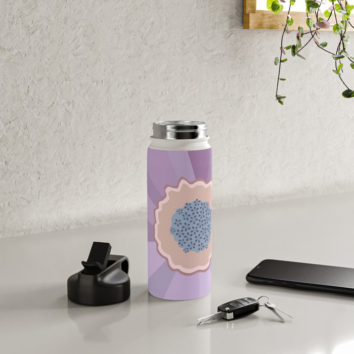 Purple Floral Daisy Water Bottle Gallery Image 4