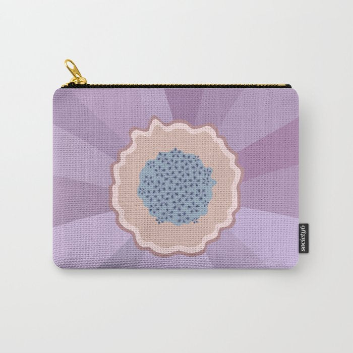 Purple Floral Daisy Carry All Pouch Gallery Image 1