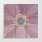Purple Floral Daisy Wood Wall Art Gallery Image 1