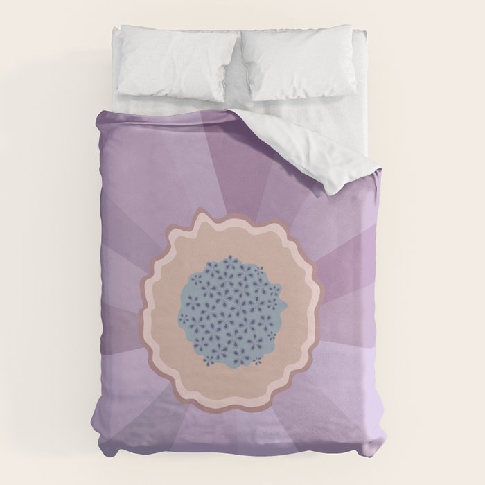 Purple Floral Daisy Duvet Cover Gallery Image 1