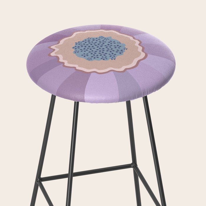 Purple Floral Daisy Stool Gallery Image 2