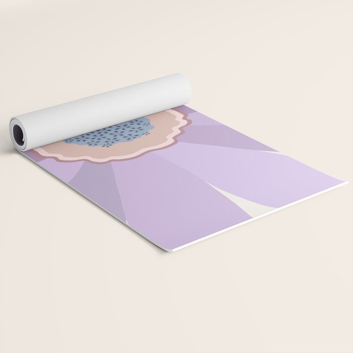 Purple Floral Daisy Yoga Mat Gallery Image 2