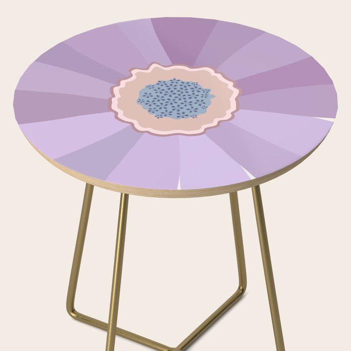 Purple Floral Daisy Side Table Gallery Image 2