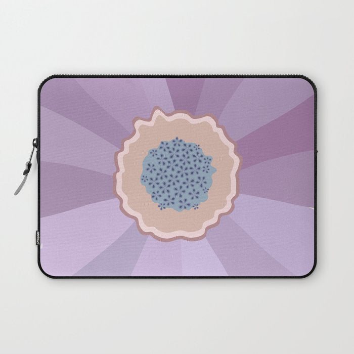 Purple Floral Daisy Laptop Sleeve Gallery Image 1