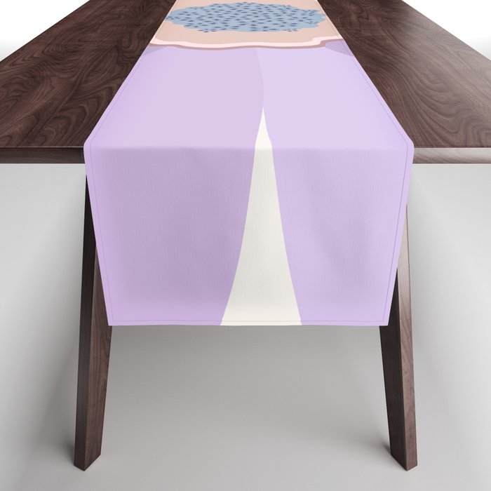 Purple Floral Daisy Table Runner Gallery Image 1