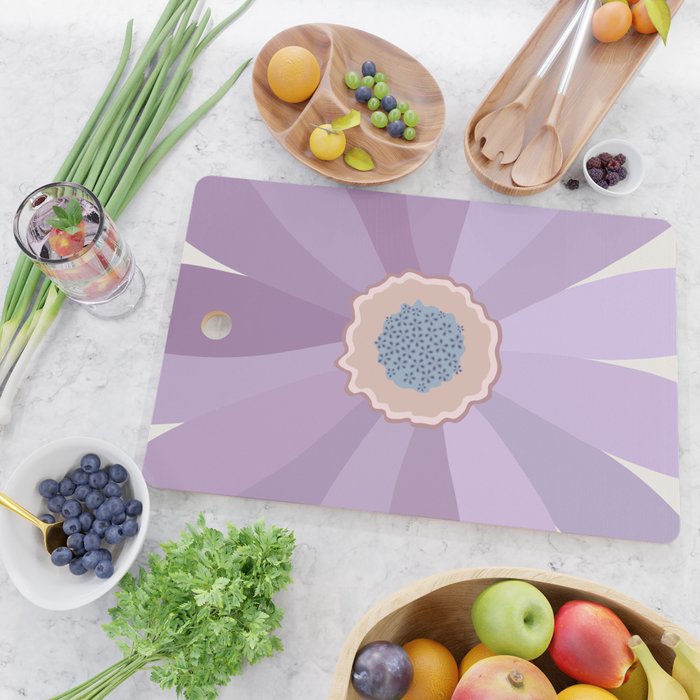 Purple Floral Daisy Cutting Board Gallery Image 2
