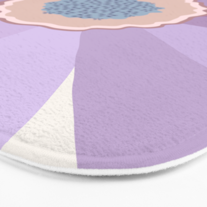 Purple Floral Daisy Bath Mat Gallery Image 3
