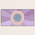 Purple Floral Daisy Desk Mat Gallery Image 3