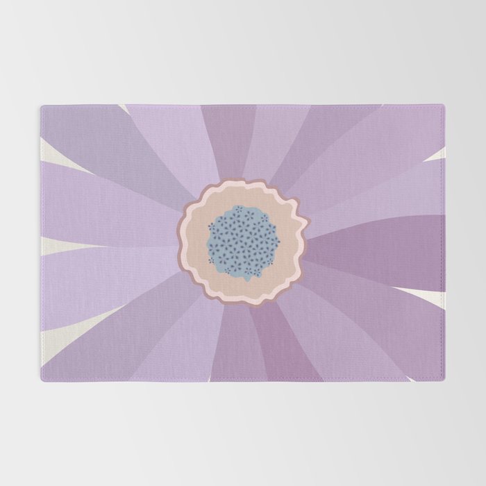 Purple Floral Daisy Rug Gallery Image 2