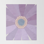Purple Floral Daisy Throw Blanket Gallery Image 2