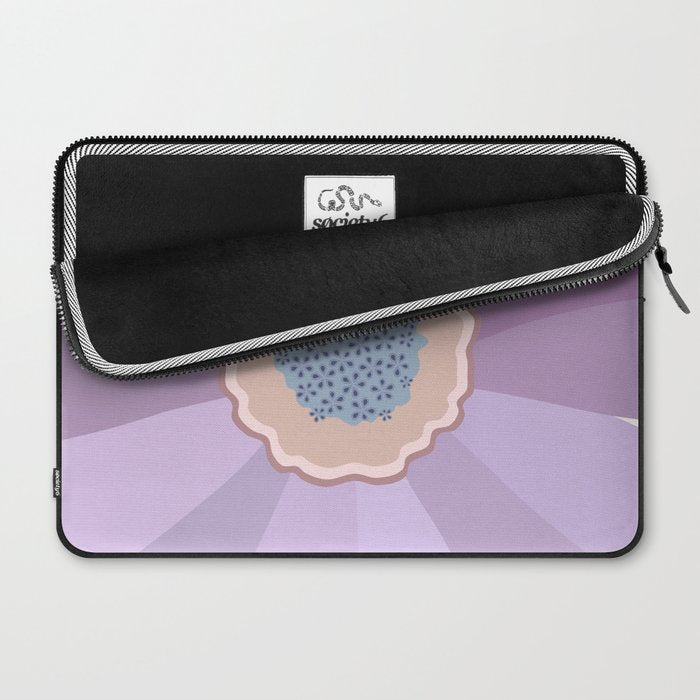 Purple Floral Daisy Laptop Sleeve Gallery Image 2