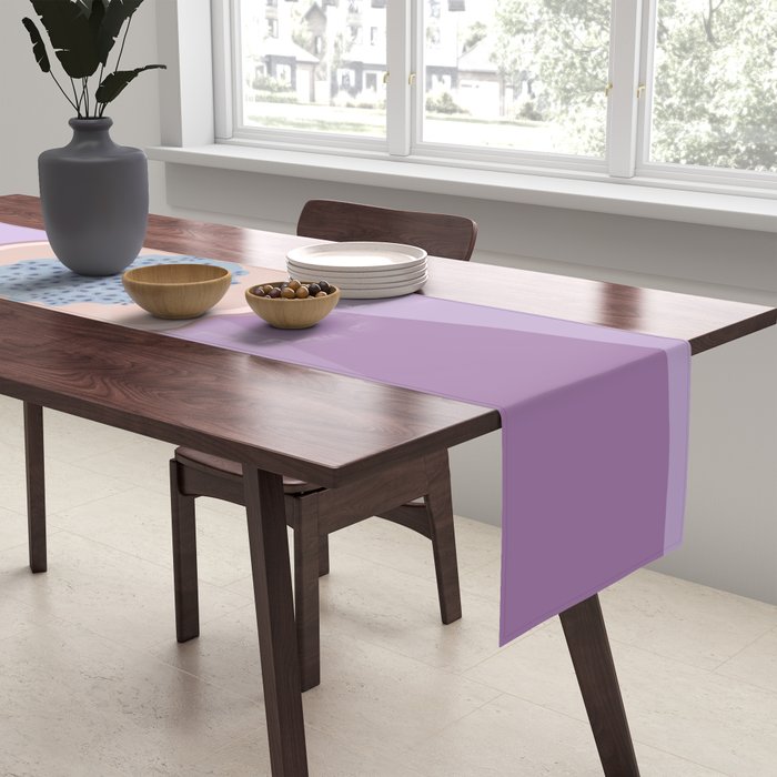 Purple Floral Daisy Table Runner Gallery Image 2
