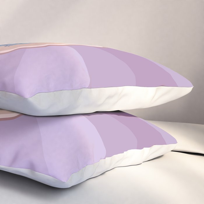 Purple Floral Daisy Pillow Sham Gallery Image 3